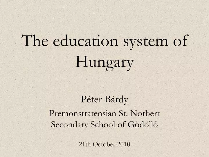 the education system of hungary