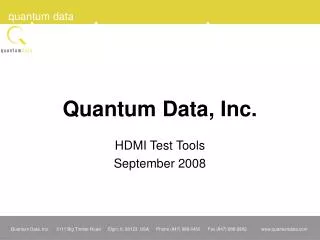 Quantum Data, Inc.