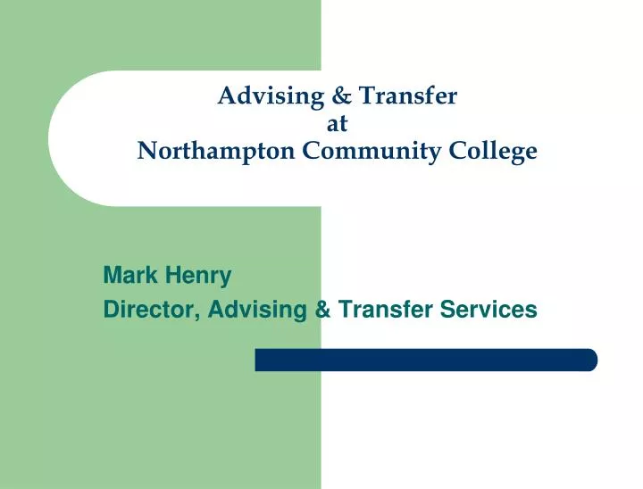 advising transfer at northampton community college