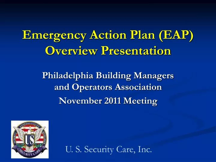 emergency action plan eap overview presentation