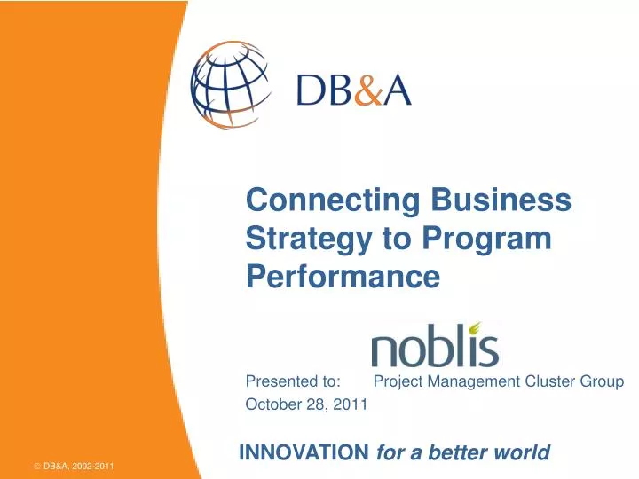 connecting business strategy to program performance