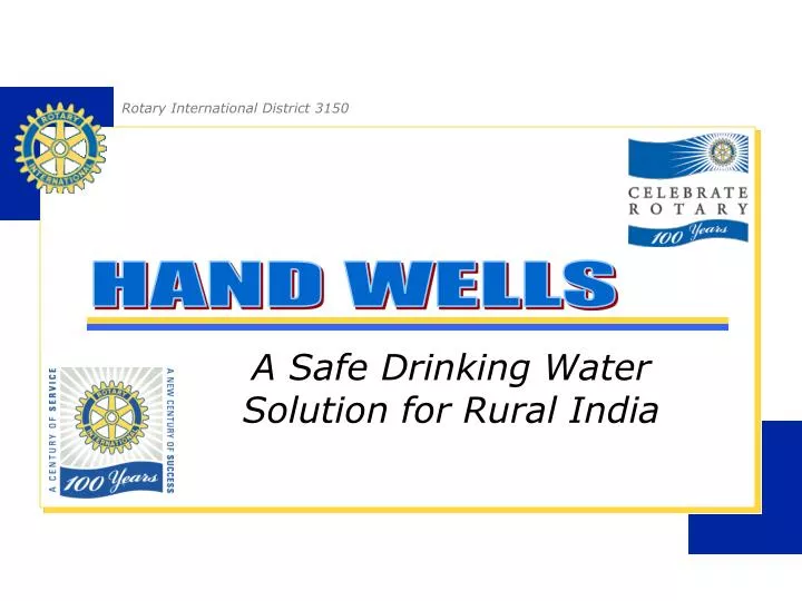 a safe drinking water solution for rural india
