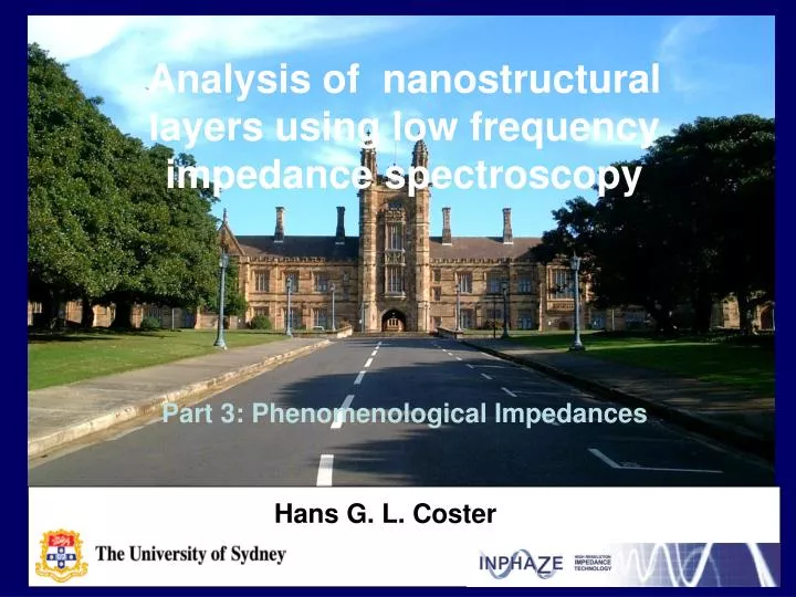 analysis of nanostructural layers using low frequency impedance spectroscopy