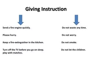 Giving Instruction