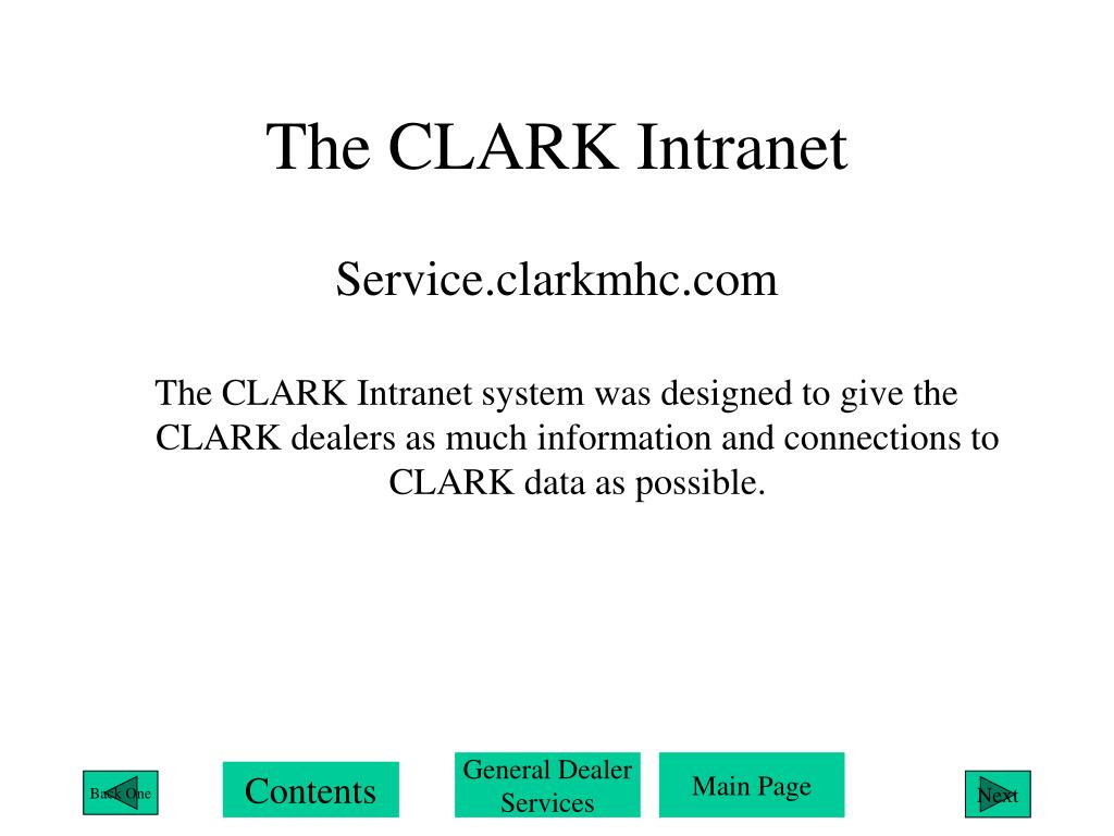 Clark Web PPT - The CLARK Intranet PowerPoint Presentation, free download - ID ...