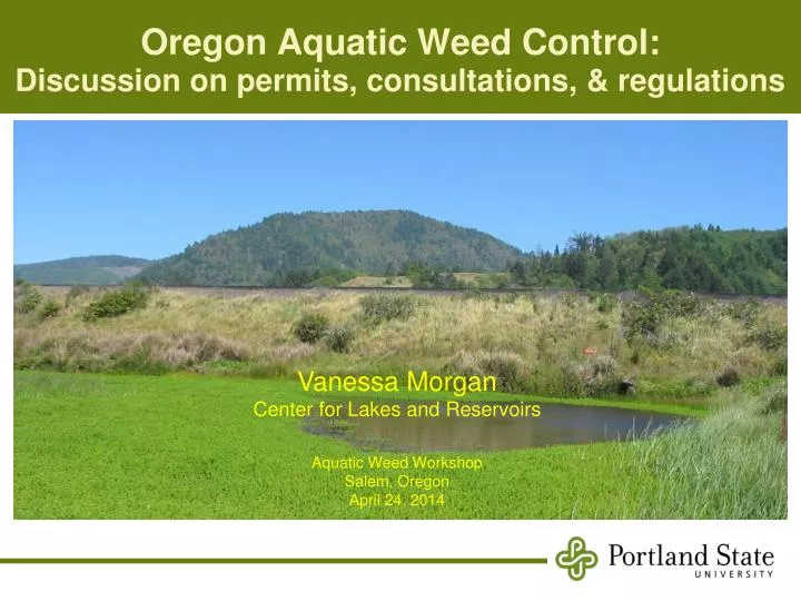 oregon aquatic weed control discussion on permits consultations regulations