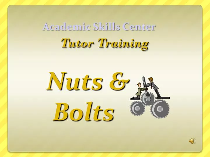 tutor training