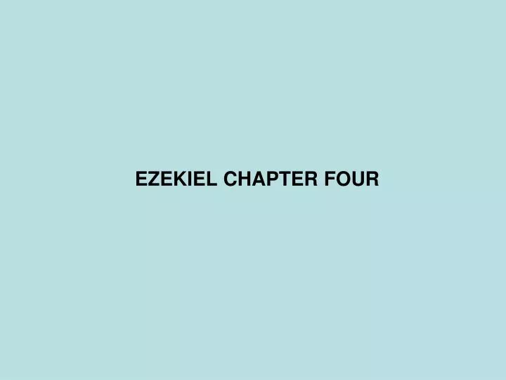 ezekiel chapter four