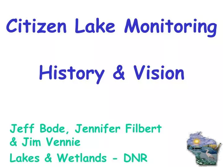 citizen lake monitoring history vision