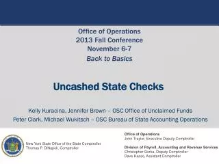 Uncashed State Checks