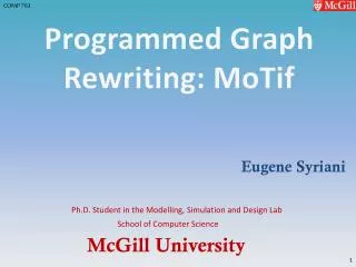 Programmed Graph Rewriting: MoTif