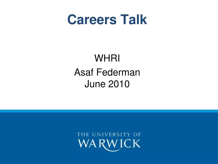 careers talk