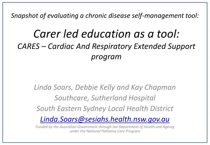 carer led education as a tool cares cardiac and respiratory extended support program