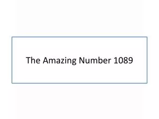 The Amazing Number 1089