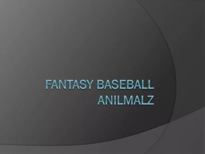 fantasy baseball anilmalz