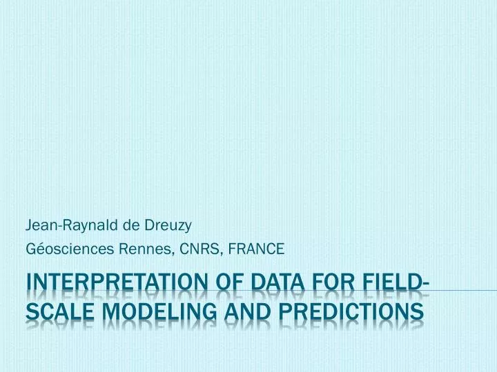 jean raynald de dreuzy g osciences rennes cnrs france