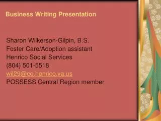 Business Writing Presentation