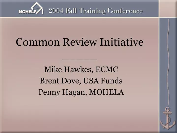 common review initiative