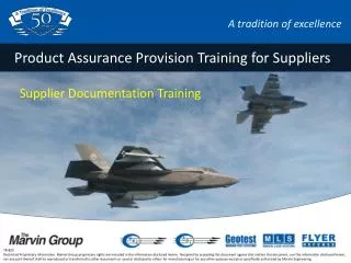 Product Assurance Provision Training for Suppliers