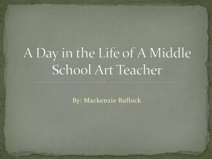 a day in the life of a middle school art teacher