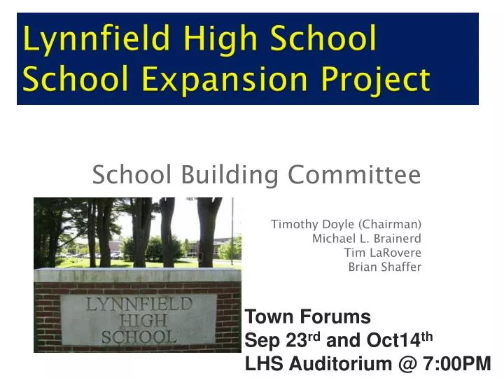 lynnfield high school school expansion project