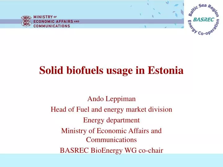 solid biofuels usage in estonia