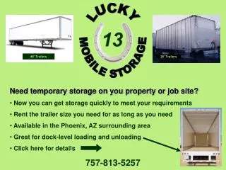 Need temporary storage on you property or job site?