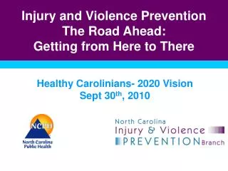 Injury and Violence Prevention The Road Ahead: Getting from Here to There