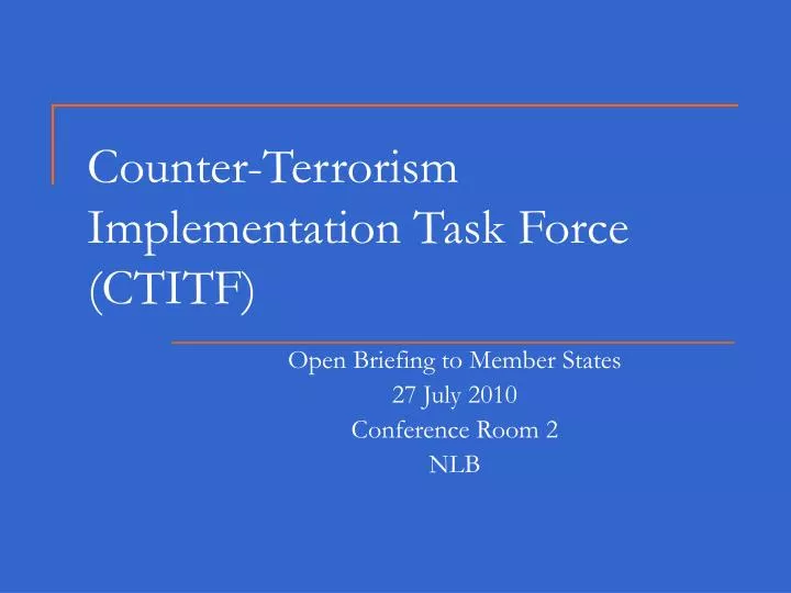 counter terrorism implementation task force ctitf