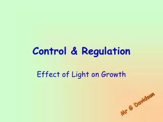 Control &amp; Regulation