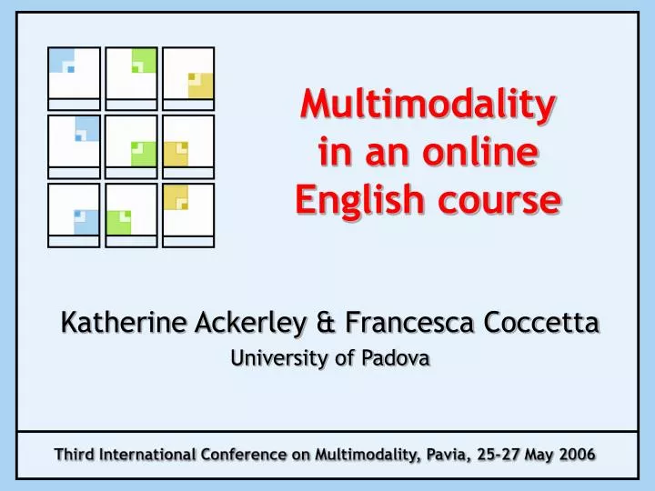 multimodality in an online english course