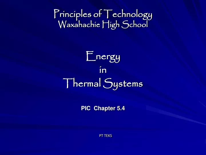 principles of technology waxahachie high school