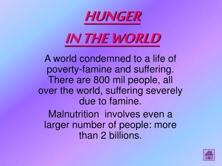 hunger in the world