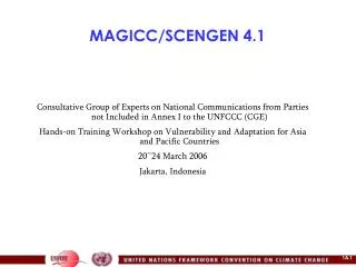 MAGICC/SCENGEN 4.1