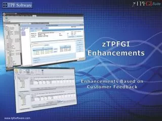 zTPFGI Enhancements