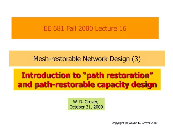 ee 681 fall 2000 lecture 16