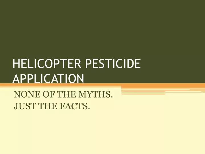 helicopter pesticide application