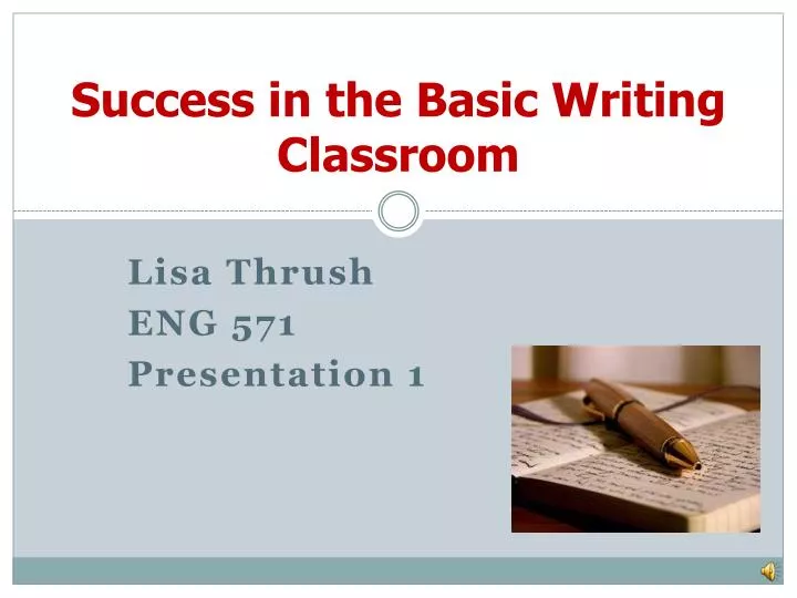 success in the basic writing classroom
