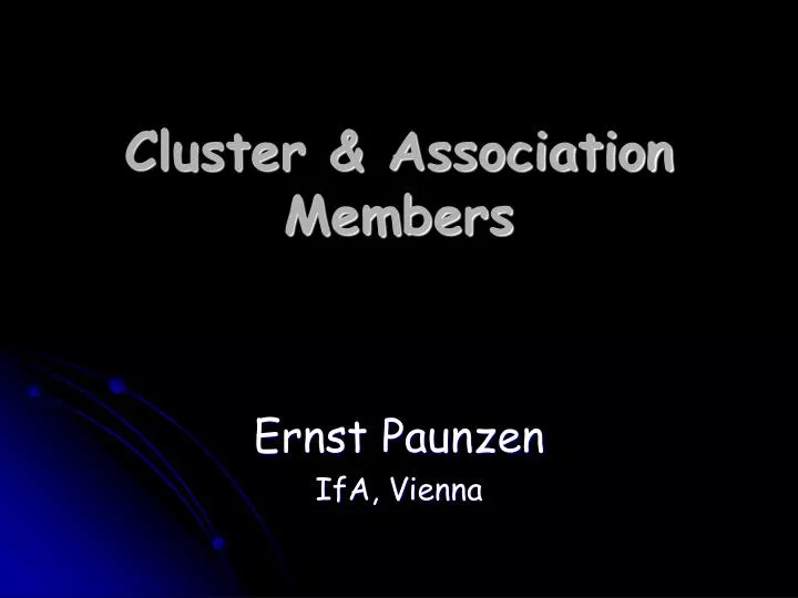cluster association members