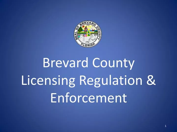 brevard county licensing regulation enforcement