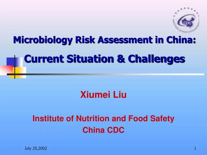 microbiology risk assessment in china current situation challenges
