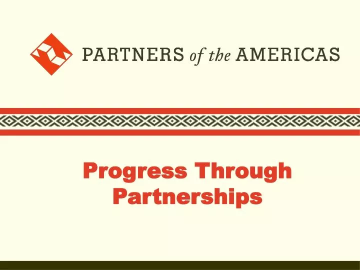 progress through partnerships