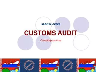 SPECIAL OFFER CUSTOMS AUDIT Consulting services