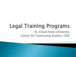 Legal Training Programs