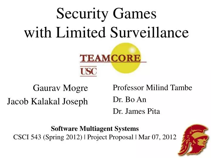 security games with limited surveillance