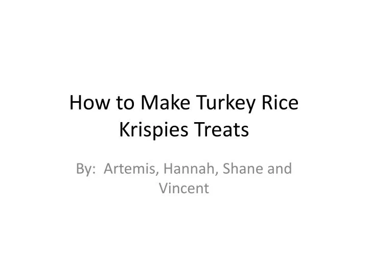 how to make turkey rice krispies treats