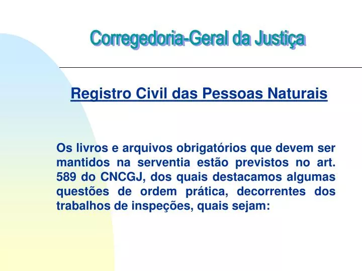 registro civil das pessoas naturais