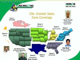 CNL Outside Sales Zone Coverage