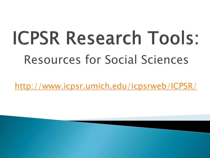 icpsr research tools
