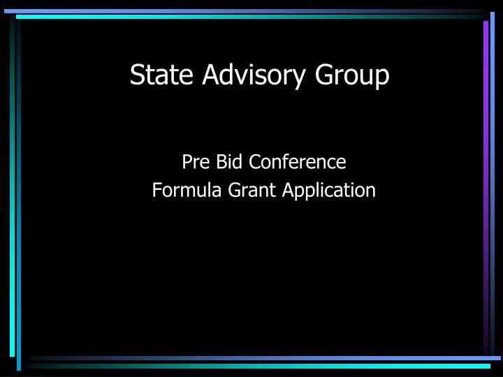 state advisory group
